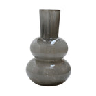 Vaas grijs glas 22x36 cm