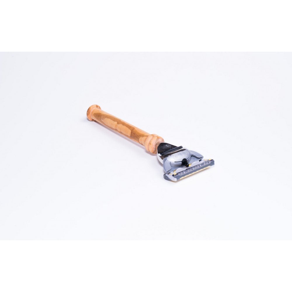 Natte scheermes olijfhout 13 cm