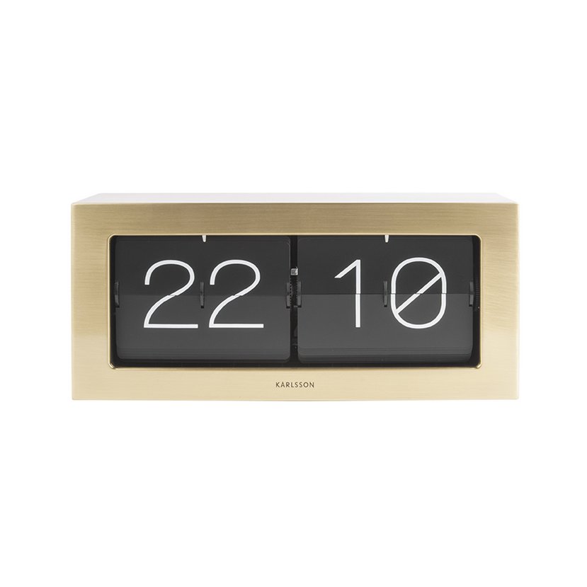 Wandklok tafelklok Karlsson Flip XL Matt Black