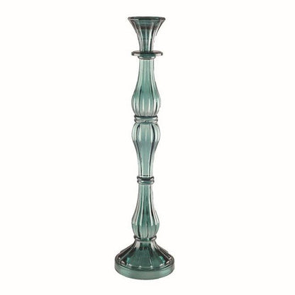 Kandelaar glas turquoise 41 cm