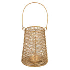 Windlicht Ø 15x21 cm goud rotan