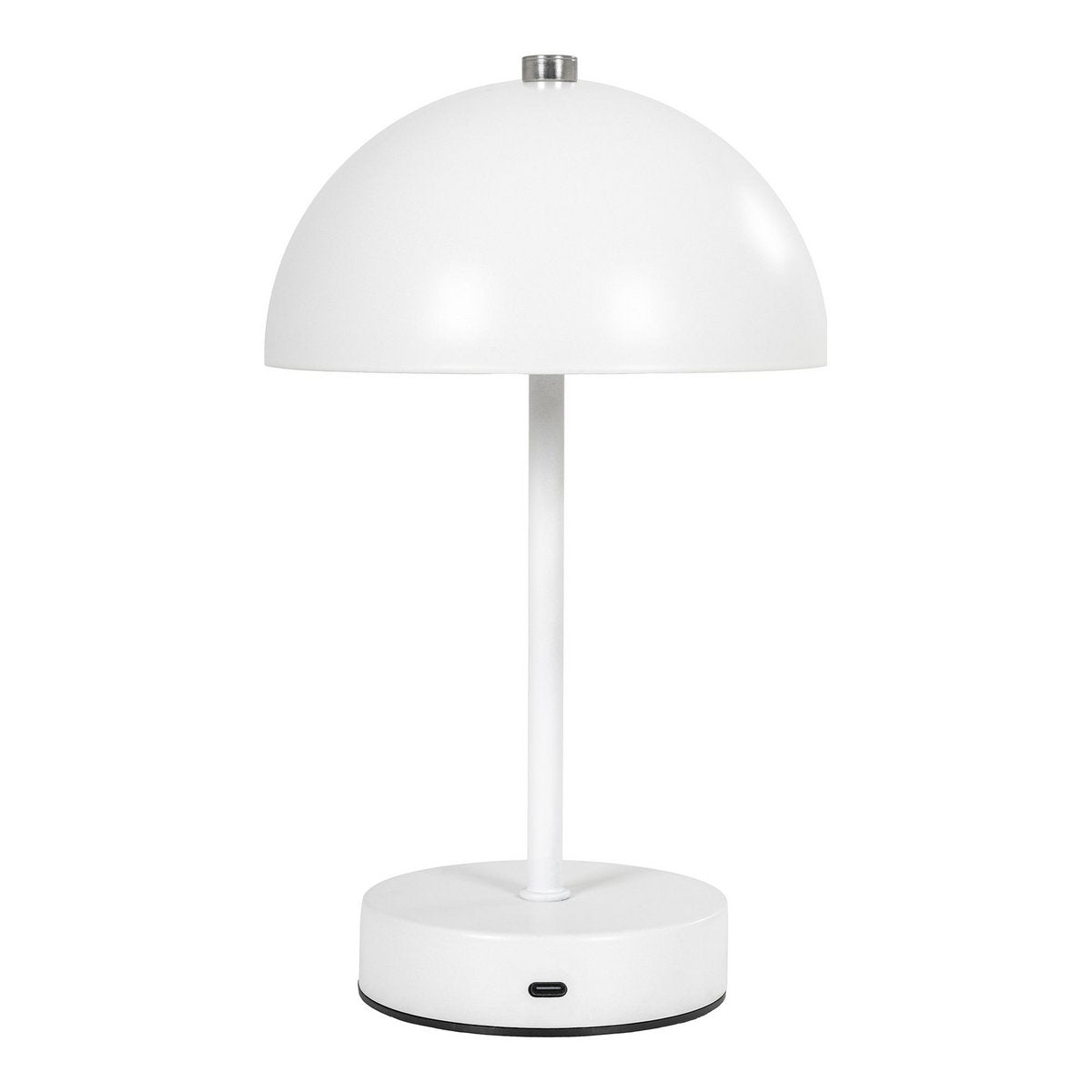 Tafellamp LED wit metaal oplaadbaar 15x15x25 cm