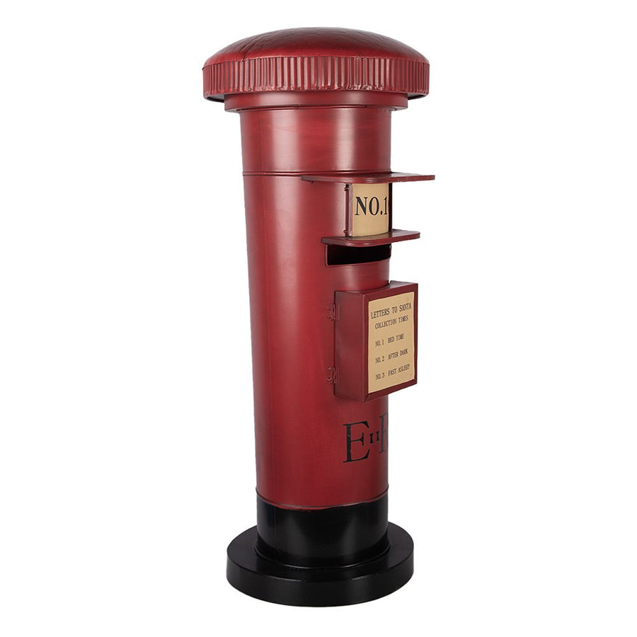 Brievenbus decoratie 36x86 cm rood metaal