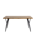 Eettafel 150x90x77 cm MDF zwart metaal