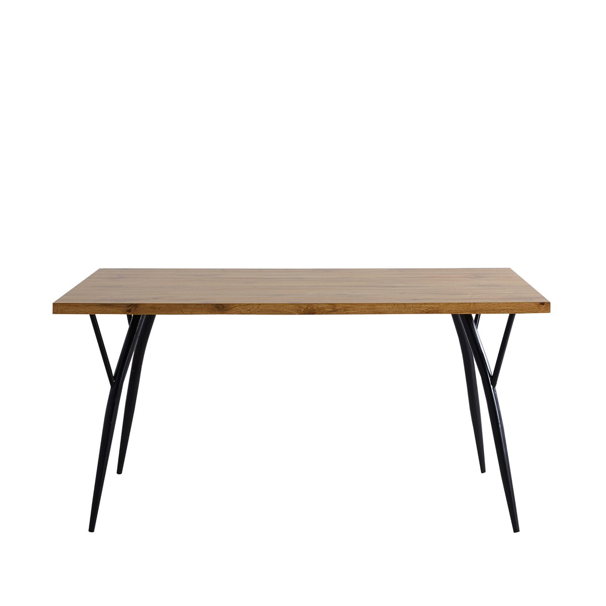Eettafel 150x90x77 cm MDF zwart metaal