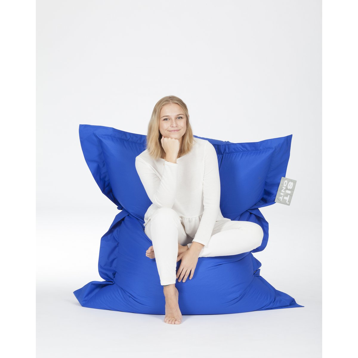 Zinkzak Royal Blue Ultraluxe Bean Bag For Living Room Comfort