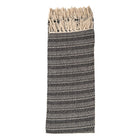 Plaid 125x150 cm zwart beige