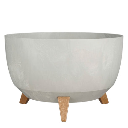 Plantenbak 40 cm grijs gerecycled plastic