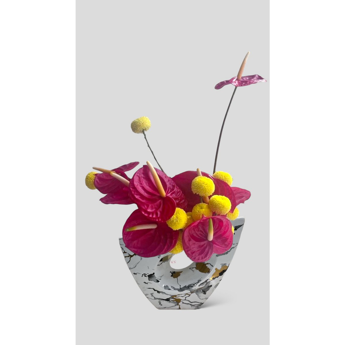 Vaas keramiek 23x19x10 cm goud
