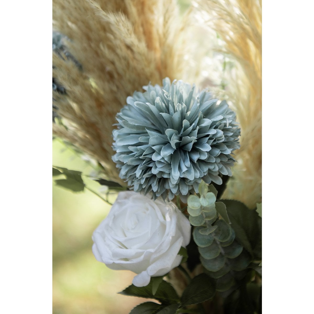 Kunstbloem 54 cm Groen Blauw Kunststof