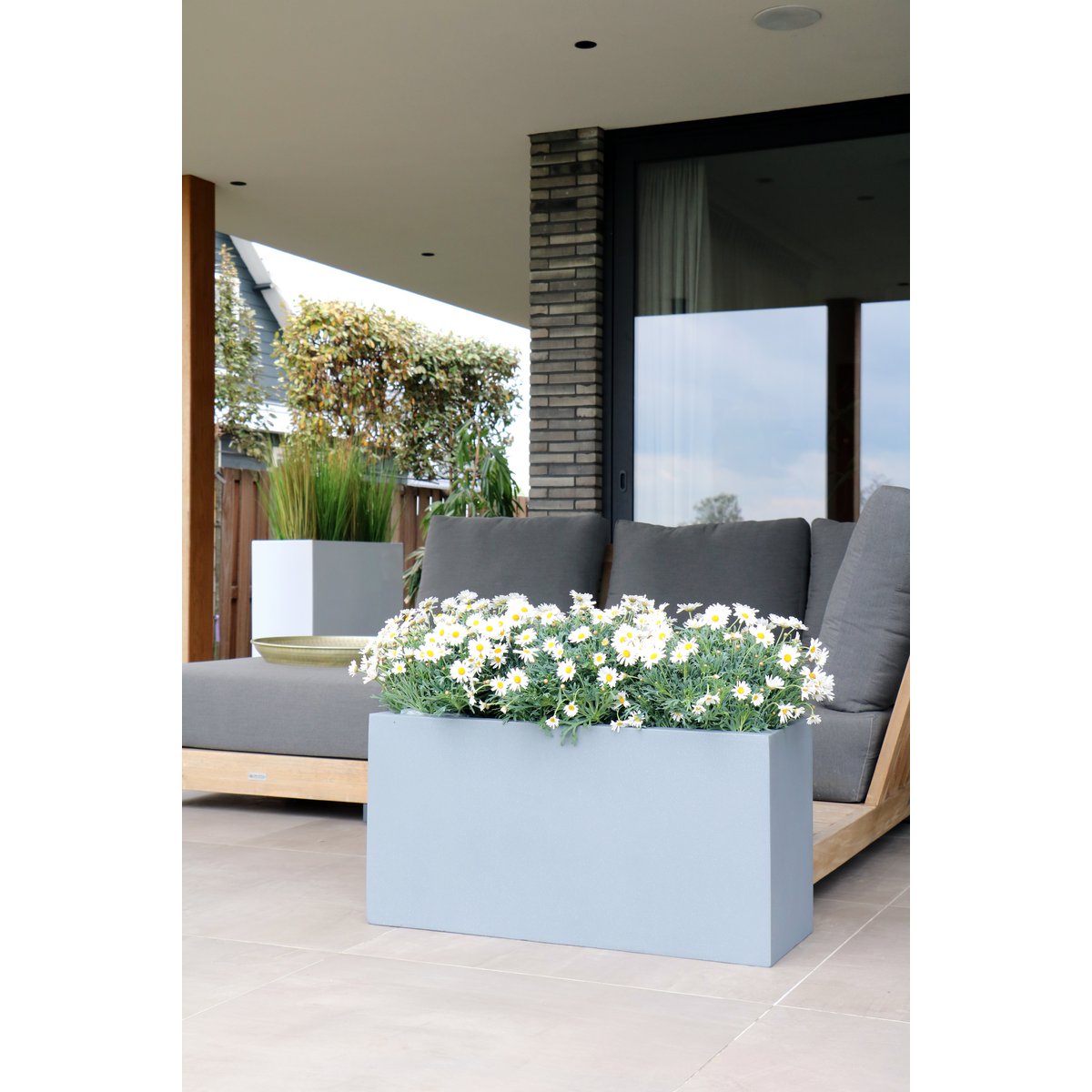 Plantenbak Indiana grey L80x30x40 cm