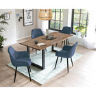 Eettafel 160x90 cm massief Akazie met 4 stoelen