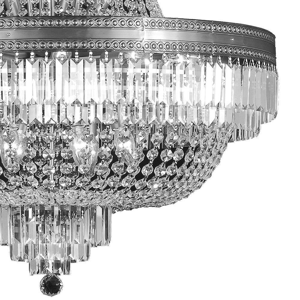 Kroonluchter Ø 80 cm 105-220 cm transparant ijzer