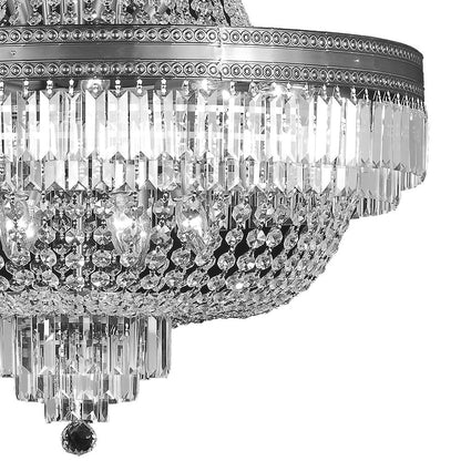 Kroonluchter Ø 80 cm 105-220 cm transparant ijzer