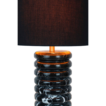 Table lamp marble/cotton black