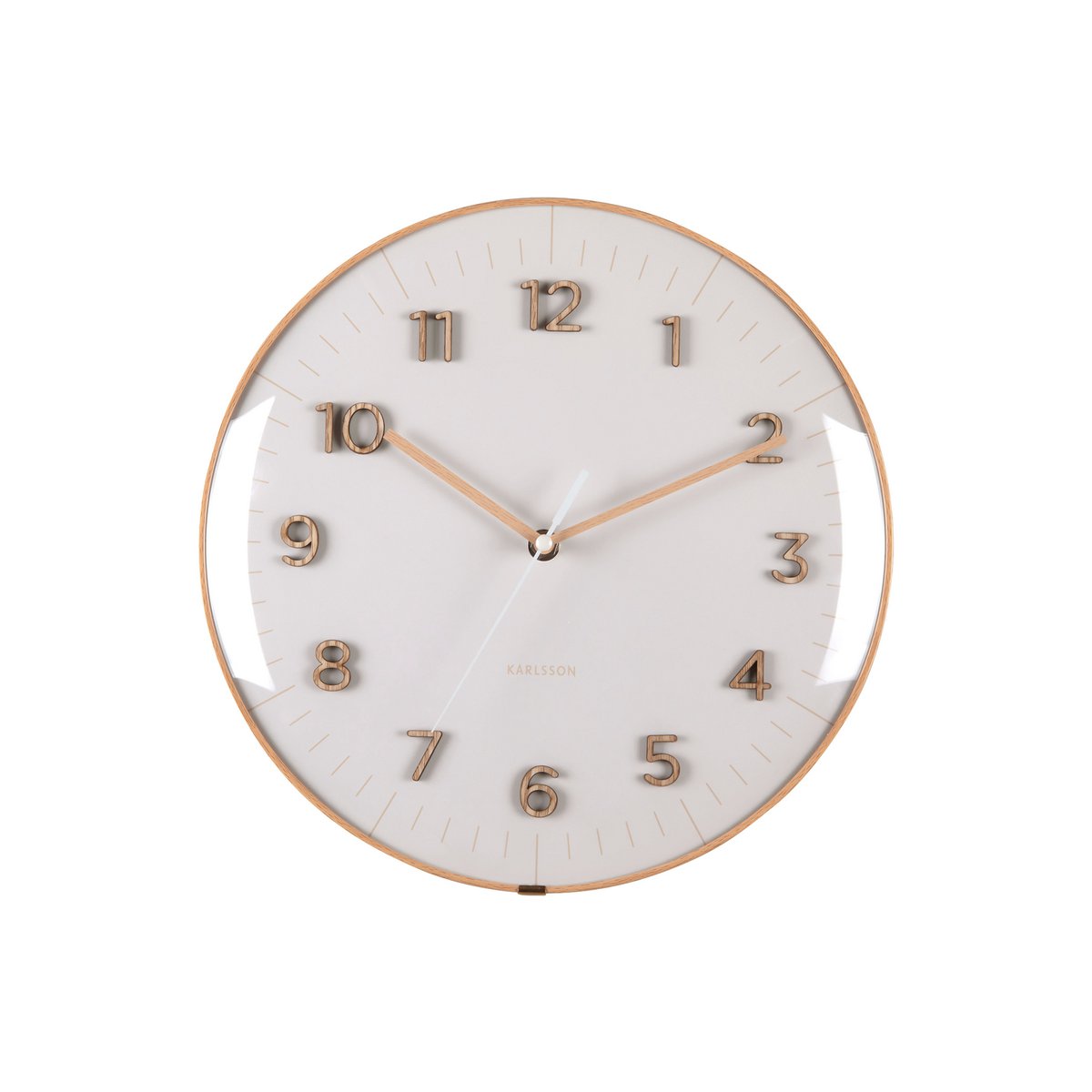 Wandklok 30 cm grijs PVC