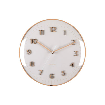 Wandklok 30 cm grijs PVC