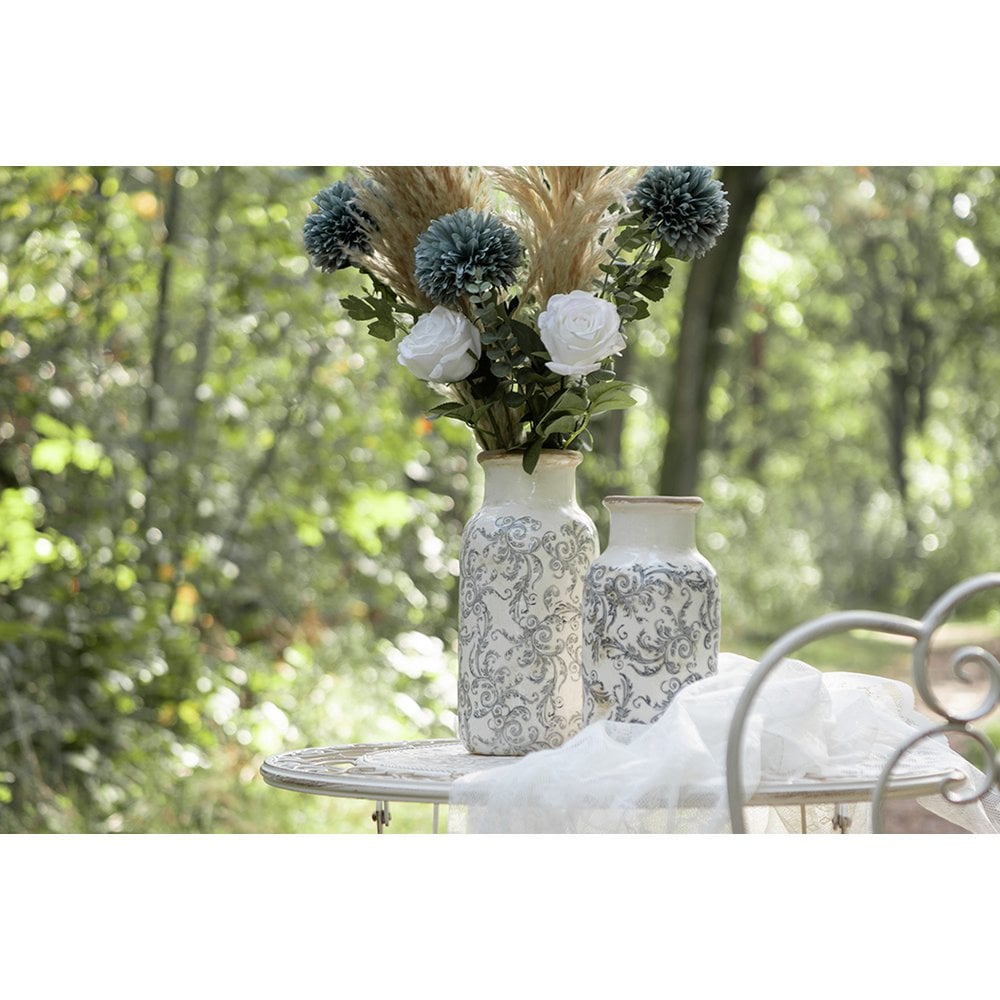 Kunstbloem 54 cm Groen Blauw Kunststof