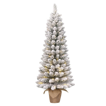 Gerlos Kunstkerstboom Groen Jute Warm Witte LED Hoogte90 Cm