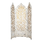 Room Divider White Gold-colored, Wood 124x3x186 cm
