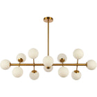 Pendant Lamp Ella White Gold Modern Chandelier With Brass