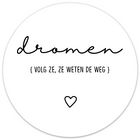 Muurcirkel dromen wit 40 cm