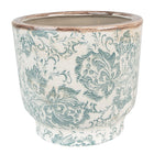 Bloempot Ø 17x15 cm groen beige keramiek