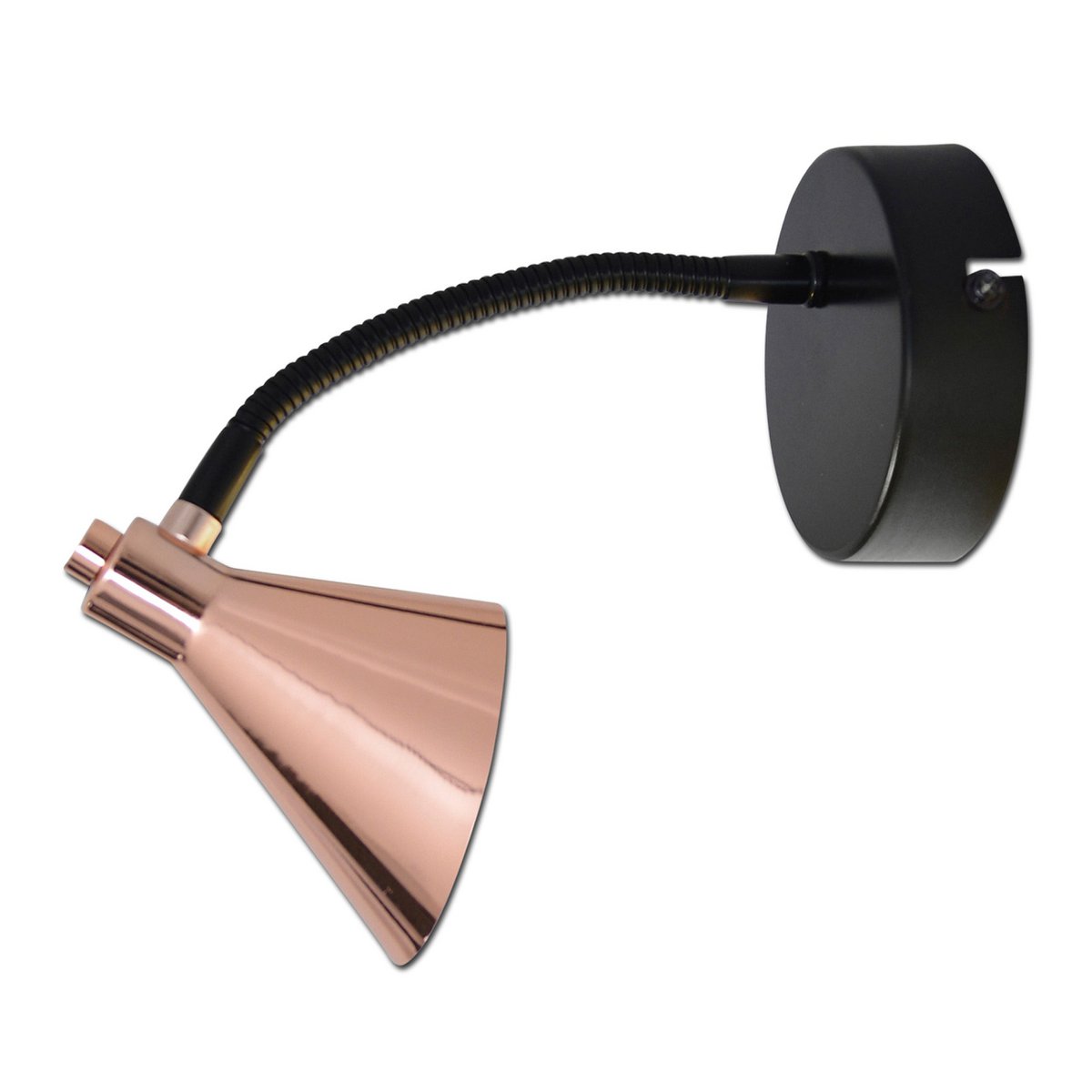 LED wandlamp koper flexibele arm 13.5x23x13.5 cm