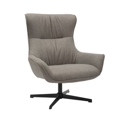 Fauteuil structuurstof taupe 85x83x103 cm