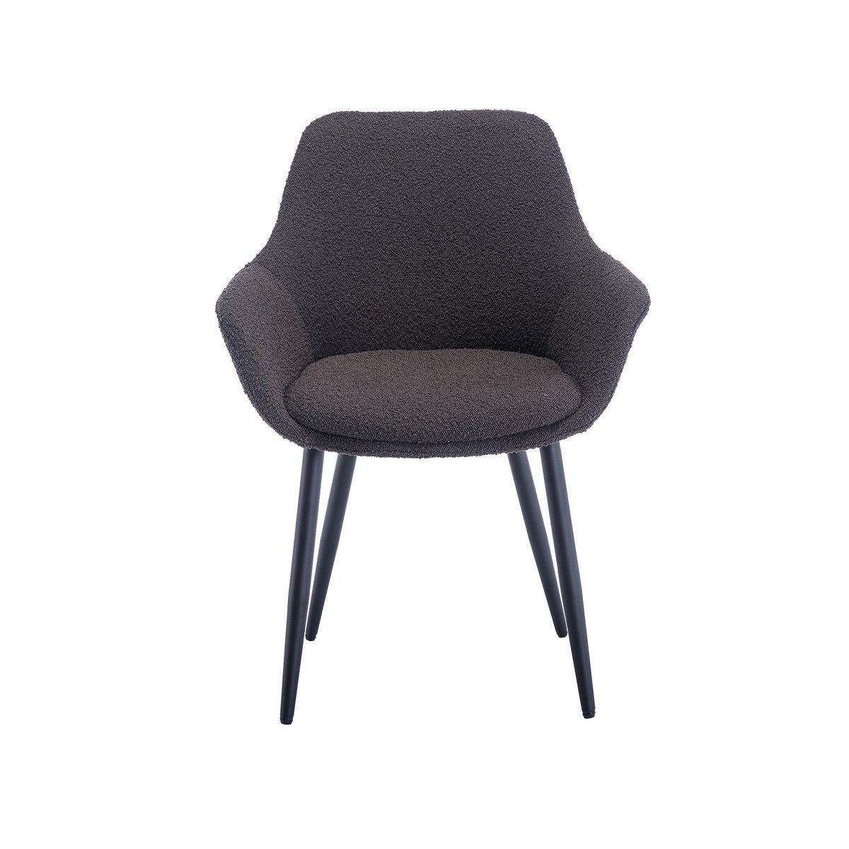 Fauteuil antraciet bouclé set van 2