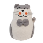 Decoratie Beeld Kat 14x14x20 cm Wit Vilt