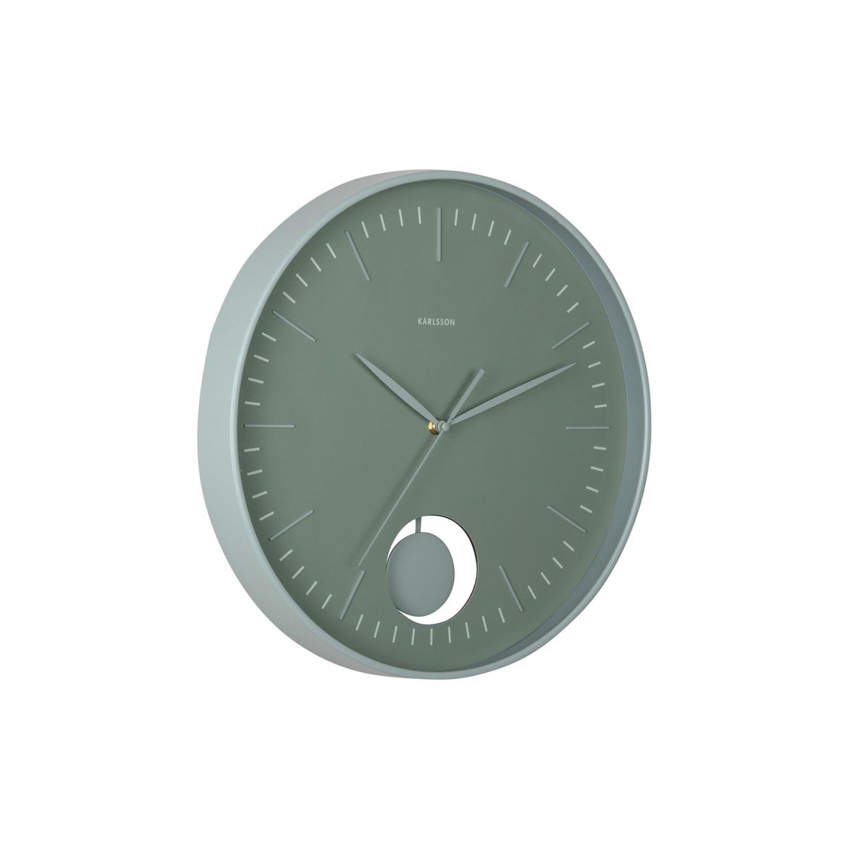 Wandklok 41 cm groen plastic