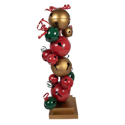 Christmas Decoration Figure 35x35x120 cm Red Green Metal