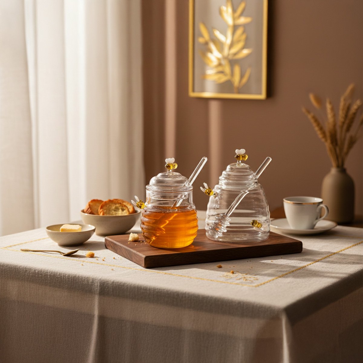 Glass Bee Honey Jar 500ml