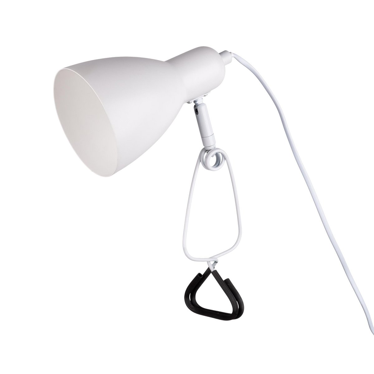 Klemtafellamp Mara 28 cm mat wit metaal E14