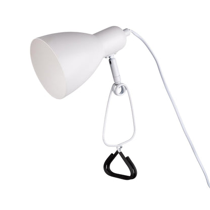 Klemtafellamp Mara 28 cm mat wit metaal E14