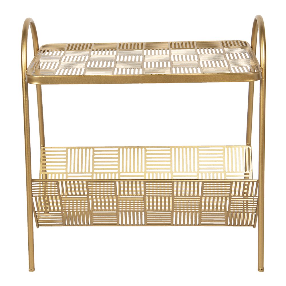 Bijzettafel Goudkleurig, IJzer 55x33x58 cm