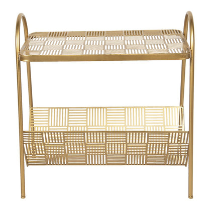 Bijzettafel Goudkleurig, IJzer 55x33x58 cm