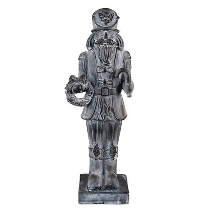 Beeld Notenkraker 47 cm Grijs Kunststof Kerstdecoratie