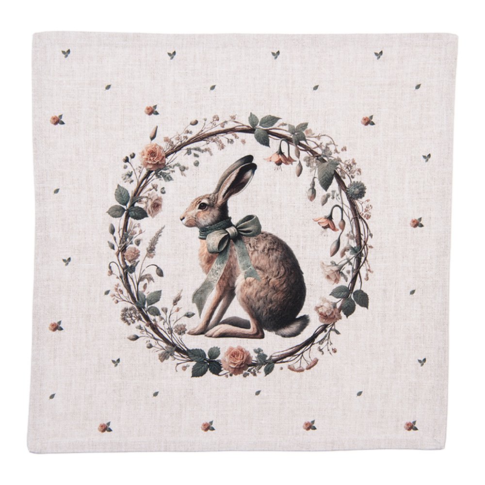 Servetten katoen set van 6 beige 40x40 cm