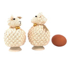 Eierwarmer 2 stuks gebroken wit biologisch katoen