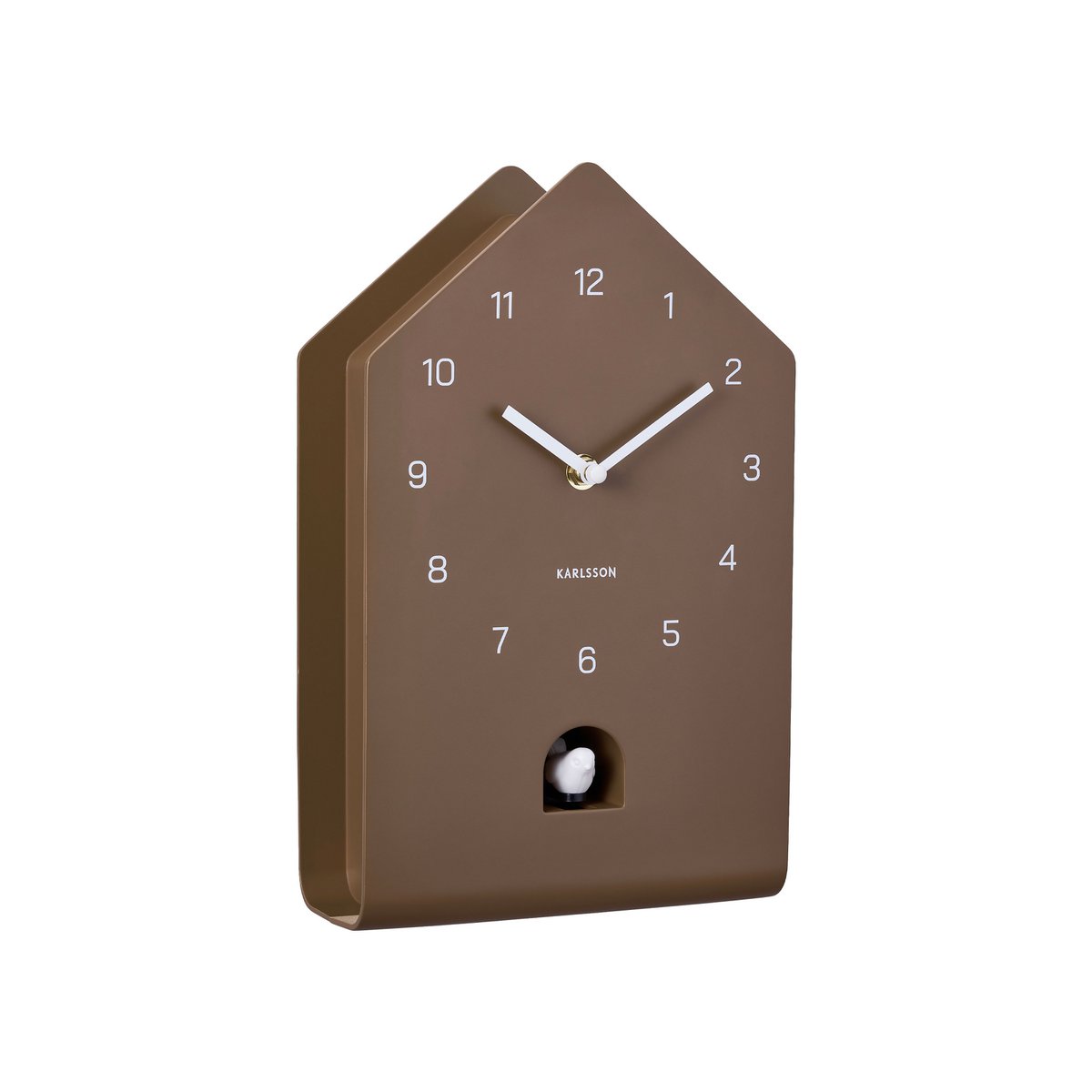Wandklok 29x17 cm bruin koekoek