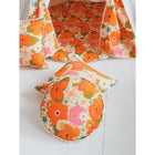 Rond kussen 39 cm katoen bloemenprint