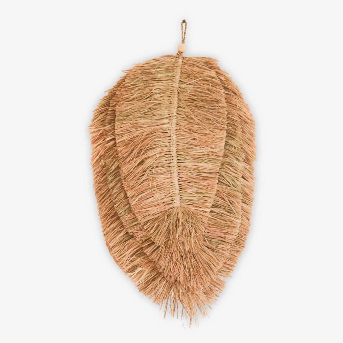 Wanddecor bladvorm raffia 50 cm