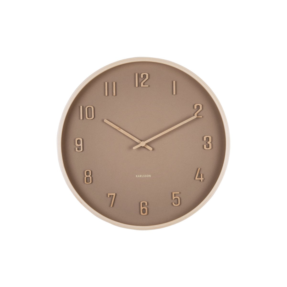 Wandklok 41 cm hout bruin