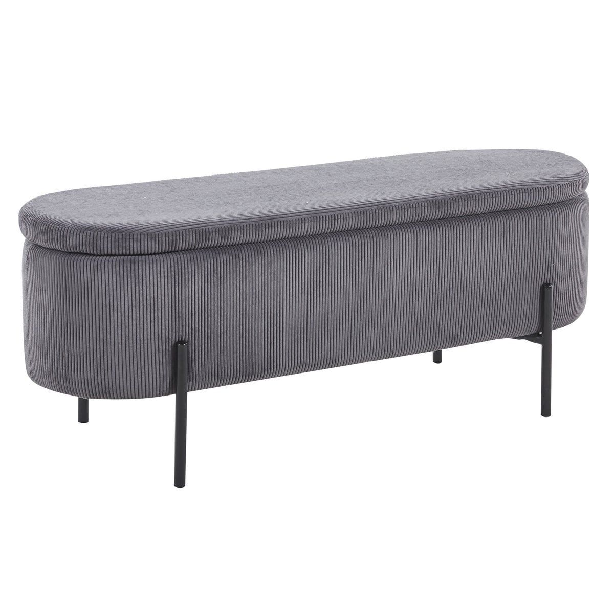 Daybed with storage function grey