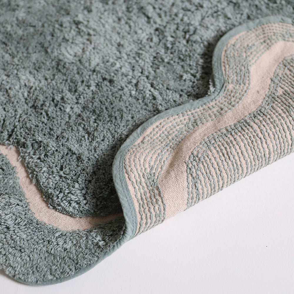 Sweet April Aqua washable cotton rug