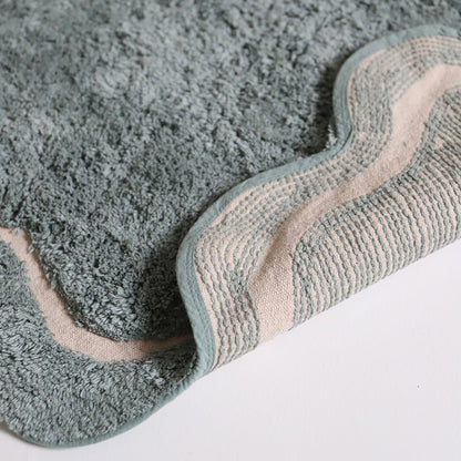 Sweet April Aqua washable cotton rug