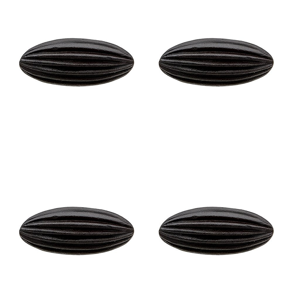 Meubelknop set van 4 zwart ijzer 2x4x5 cm