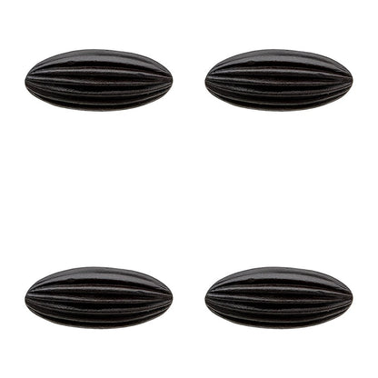 Meubelknop set van 4 zwart ijzer 2x4x5 cm